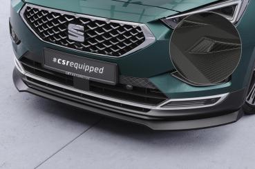 CSR Frontspoiler | Cup-Spoilerlippe mit ABE für Seat Tarraco CSL946-M Carbon Look matt strukturiert (keine Lackierung erforderlich)
