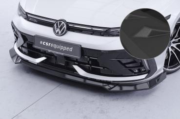 CSR Frontspoiler | Cup-Spoilerlippe mit ABE für VW Golf 8 R CSL947-S Strukturiert schwarz matt (keine Lackierung erforderlich)