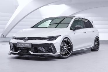 CSR Frontspoiler | Cup-Spoilerlippe mit ABE für VW Golf 8 R CSL947-S Strukturiert schwarz matt (keine Lackierung erforderlich)