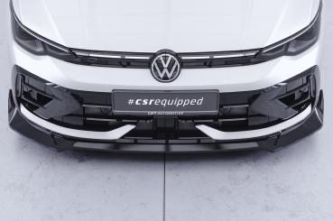 CSR Frontspoiler | Cup-Spoilerlippe mit ABE für VW Golf 8 R CSL947-S Strukturiert schwarz matt (keine Lackierung erforderlich)