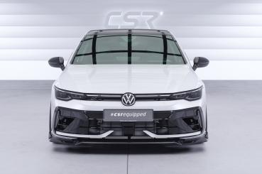 CSR Frontspoiler | Cup-Spoilerlippe mit ABE für VW Golf 8 R CSL947-S Strukturiert schwarz matt (keine Lackierung erforderlich)