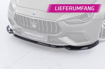 CSR Frontspoiler | Cup-Spoilerlippe mit ABE für Maserati Ghibli III (Tipo M157) CSL953-C Carbon Look Hochglanz (keine Lackierung erforderlich)