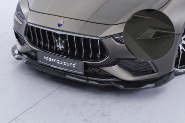 CSR Frontspoiler | Cup-Spoilerlippe mit ABE für Maserati Ghibli III (Tipo M157) CSL953-M Carbon Look matt strukturiert (keine Lackierung erforderlich)