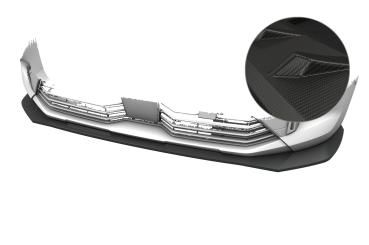 CSR Frontspoiler | Cup-Spoilerlippe mit ABE für Citroen Berlingo 3 (K9) CSL957-M Carbon Look matt strukturiert (keine Lackierung erforderlich)