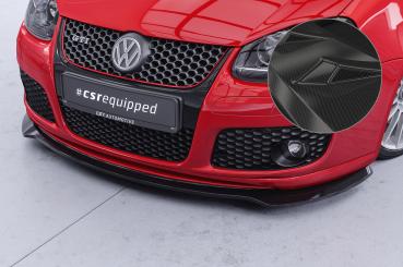 CSR Frontspoiler | Cup-Spoilerlippe mit ABE für VW Golf 5 (Typ 1K) GTI Edition 30/Pirelli CSL967-C Carbon Look Hochglanz (keine Lackierung erforderlich)