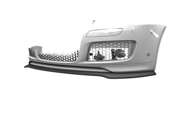 CSR Frontspoiler | Cup-Spoilerlippe mit ABE für VW Golf 5 (Typ 1K) GTI Edition 30/Pirelli CSL967-L Lackierung erforderlich (schwarz matt)