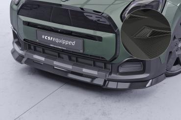 CSR Frontspoiler | Cup-Spoilerlippe mit ABE für Mini Countryman (U25) CSL969-M Carbon Look matt strukturiert (keine Lackierung erforderlich)