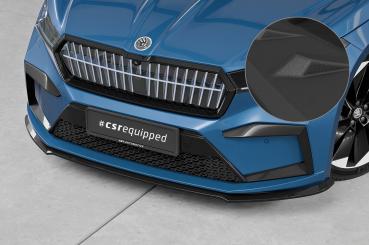 CSR Frontspoiler | Cup-Spoilerlippe mit ABE für Skoda Enyaq CSL971-S schwarz matt strukturiert (keine Lackierung erforderlich)
