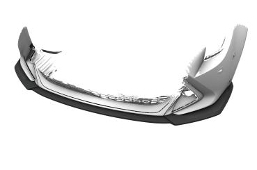CSR Frontspoiler | Cup-Spoilerlippe mit ABE für Toyota Corolla (E210) GR Sport CSL972-L schwarz matt (Lackierung erforderlich)