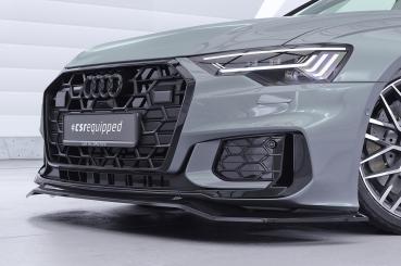 CSR Frontspoiler | Cup-Spoilerlippe mit ABE für Audi A6 / S6 C8 (Typ 4A) CSL976-M Carbon Look matt strukturiert (keine Lackierung erforderlich)