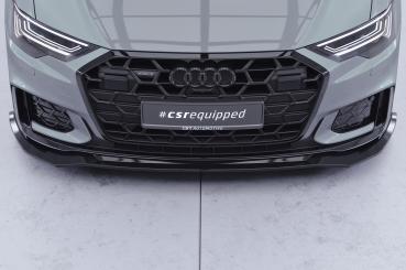 CSR Frontspoiler | Cup-Spoilerlippe mit ABE für Audi A6 / S6 C8 (Typ 4A) CSL976-M Carbon Look matt strukturiert (keine Lackierung erforderlich)