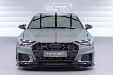 CSR Frontspoiler | Cup-Spoilerlippe mit ABE für Audi A6 / S6 C8 (Typ 4A) CSL976-M Carbon Look matt strukturiert (keine Lackierung erforderlich)