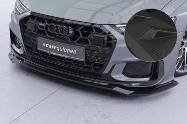 CSR Frontspoiler | Cup-Spoilerlippe mit ABE für Audi A6 / S6 C8 (Typ 4A) CSL976-M Carbon Look matt strukturiert (keine Lackierung erforderlich)
