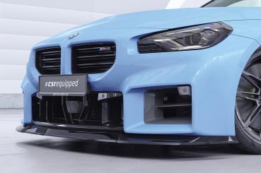 CSR Frontspoiler | Cup-Spoilerlippe mit ABE für BMW M2 G87 CSL981-C Carbon Look Hochglanz (keine Lackierung erforderlich)