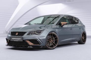 CSR Frontspoiler | Cup-Spoilerlippe mit ABE für Seat Leon 3 (Typ 5F) Cupra R  CSL885-C Carbon Look glänzend (keine Lackierung erforderlich)
