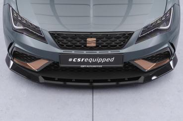 CSR Frontspoiler | Cup-Spoilerlippe mit ABE für Seat Leon 3 (Typ 5F) Cupra R  CSL885-C Carbon Look glänzend (keine Lackierung erforderlich)