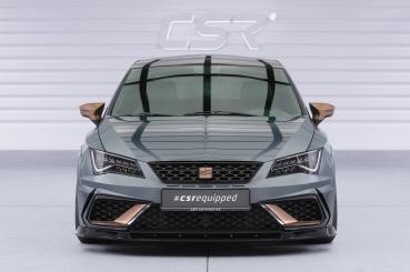 CSR Frontspoiler | Cup-Spoilerlippe mit ABE für Seat Leon 3 (Typ 5F) Cupra R  CSL885-C Carbon Look glänzend (keine Lackierung erforderlich)