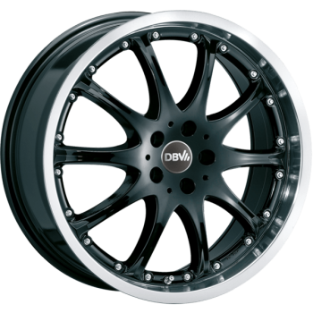 DBV Alufelge Australia schwarz, horn poliert 7x15 ET40 5x114.3 Nabe 74.1mm KBA 46227