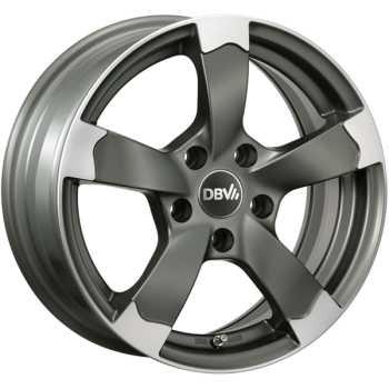 DBV Alufelge Torino II anthrazit matt, poliert 8.5x19 ET30 5x112 Nabe 66.6mm KBA 48880