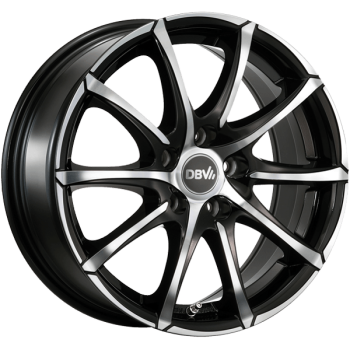 DBV Alufelge Tropez schwarz glänzend, front poliert 6.5x15 ET40 5x114.3 Nabe 74.1mm KBA 49157