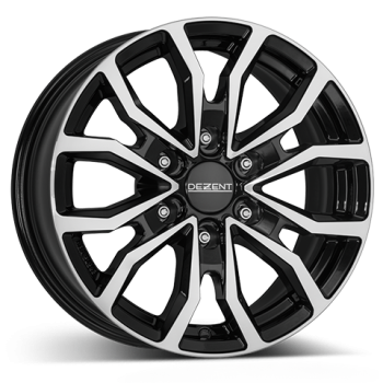 DEZENT Alufelge KC dark black/polished 8x17 ET35 6x139.7 Nabe 93.1mm KBA 54563