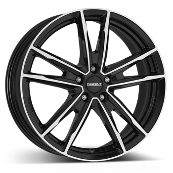 DEZENT Alufelge KF dark black/polished 6.5x17 ET50 5x114.3 Nabe 64.1mm KBA 55148