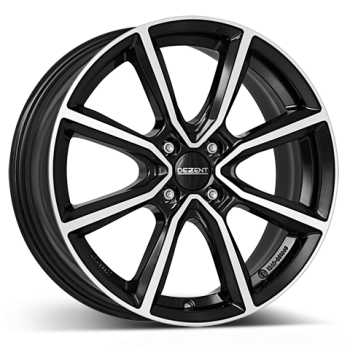 DEZENT Alufelge TN dark black/polished 6x16 ET49 4x100 Nabe 54.1mm KBA 53524