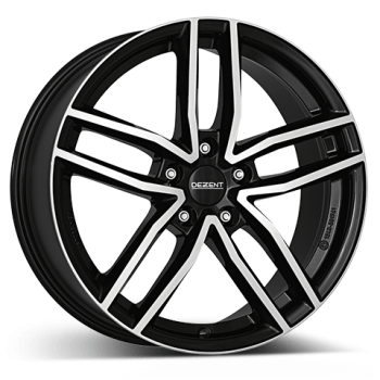 DEZENT Alufelge TR dark black/polished 7.5x17 ET52 5x112 Nabe 66.6mm KBA 53208