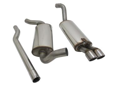 Novus Edelstahl Sportauspuffanlage ab Kat für Audi 80/90 Typ 89 Cabrio/Coupé/Limousine 1.6–2.8 – Endrohr 2x76 mm SR-Design – mit EG Genehmigung
