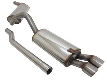 Novus Edelstahl Sportauspuffanlage ab Kat für Audi 80/90 Typ 89 Cabrio/Coupé/Limousine 1.6–2.8 – Endrohr 2x76 mm SR-Design – mit EG Genehmigung