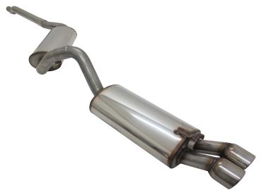 Novus Edelstahl Sportauspuffanlage ab Kat für Audi 80/90 Typ 89 Cabrio/Coupé/Limousine 1.6–2.8 – Endrohr 2x76 mm SR-Design – mit EG Genehmigung