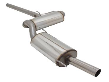 Novus Edelstahl Gruppe A Komplettanlage ab Kat für VW Golf 3 (1HXO) & Golf 3 Cabrio (1EXO) – 1x60 mm Endrohr, EG-Genehmigung