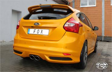 Fox passend für Ford Focus III ST Fließheck Endschalldämpfer quer Ausgang mittig - 2x115x85 Typ 32 mittig FO032025-348