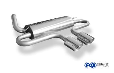 Fox passend für Ford Focus III ST Turnier Endschalldämpfer quer Ausgang mittig - 2x100 Typ 25 mittig FO032055-294