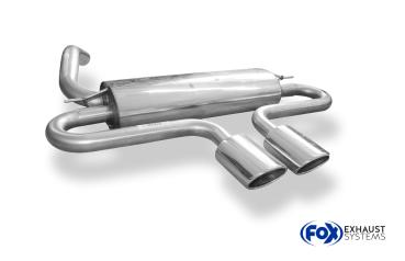 Fox passend für Ford Focus III ST Turnier Endschalldämpfer quer Ausgang mittig - 2x115x85 Typ 32 mittig FO032055-348