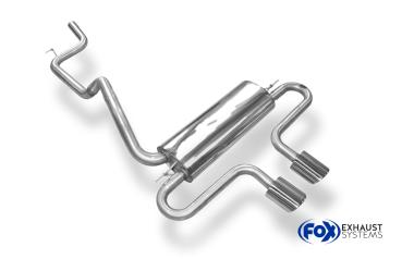 Fox passend für Ford Focus III ST Turnier Diesel Endschalldämpfer quer Ausgang mittig - 2x115x85 Typ 32 mittig FO032075-348
