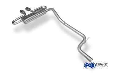 Fox passend für Ford Focus III ST Turnier Diesel Endschalldämpfer quer Ausgang mittig - 2x115x85 Typ 32 mittig FO032075-348