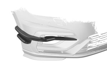 CSR Performance Flaps mit ABE für VW Golf 7 (Typ AU) R FP019-M Carbon Look matt strukturiert (keine Lackierung erforderlich)