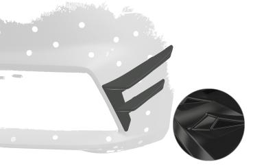 CSR Performance Flaps mit ABE für Audi A4 B9 (Typ 8W) S-Line FP033-G Glossy schwarz glänzend (keine Lackierung erforderlich)