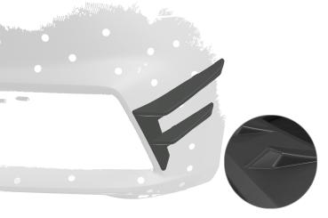 CSR Performance Flaps mit ABE für Audi A4 B9 (Typ 8W) S-Line FP033-L Lackierung erforderlich (schwarz matt)
