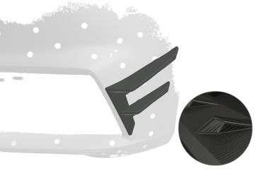 CSR Performance Flaps mit ABE für Audi A4 B9 (Typ 8W) S-Line FP033-M Carbon Look matt strukturiert (keine Lackierung erforderlich)
