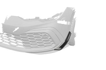 CSR Performance Flaps mit ABE für VW Golf 8 FP036-G Glossy schwarz glänzend (keine Lackierung erforderlich)