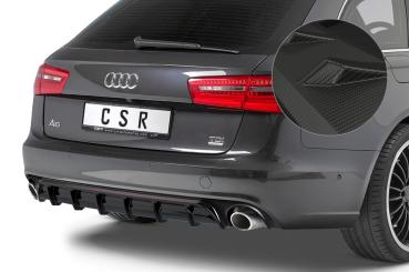 CSR Diffusor | Heckansatz mit ABE für Audi A6 C7 (4G) HA227-M Carbon Look matt strukturiert (keine Lackierung erforderlich)