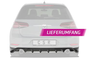 CSR Diffusor | Heckansatz mit ABE für VW Golf 7 TCR HA232-C Carbon Look glänzend (keine Lackierung erforderlich)