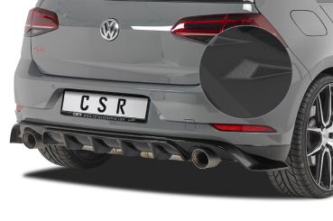 CSR Diffusor | Heckansatz mit ABE für VW Golf 7 TCR HA232-S Strukturiert schwarz matt (keine Lackierung erforderlich)