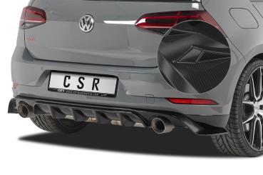 CSR Diffusor | Heckansatz mit ABE für VW Golf 7 TCR HA232-C Carbon Look glänzend (keine Lackierung erforderlich)