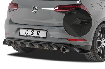 CSR Diffusor | Heckansatz mit ABE für VW Golf 7 TCR HA232-M Carbon Look matt strukturiert (keine Lackierung erforderlich)