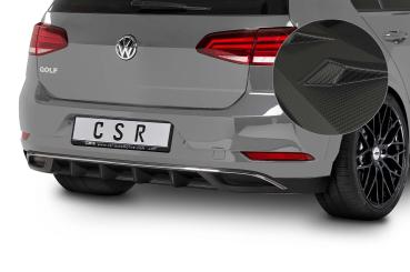 CSR Diffusor | Heckansatz mit ABE für VW Golf 7 HA234-M Carbon Look matt strukturiert (keine Lackierung erforderlich)