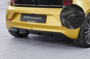 CSR Diffusor | Heckansatz mit ABE für VW up! / e-up! (Facelift) HA244-C Carbon Look glänzend (keine Lackierung erforderlich)
