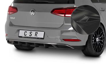 CSR Diffusor | Heckansatz mit ABE für VW Golf 7 (Facelift) HA251-C Carbon Look glänzend (keine Lackierung erforderlich)
